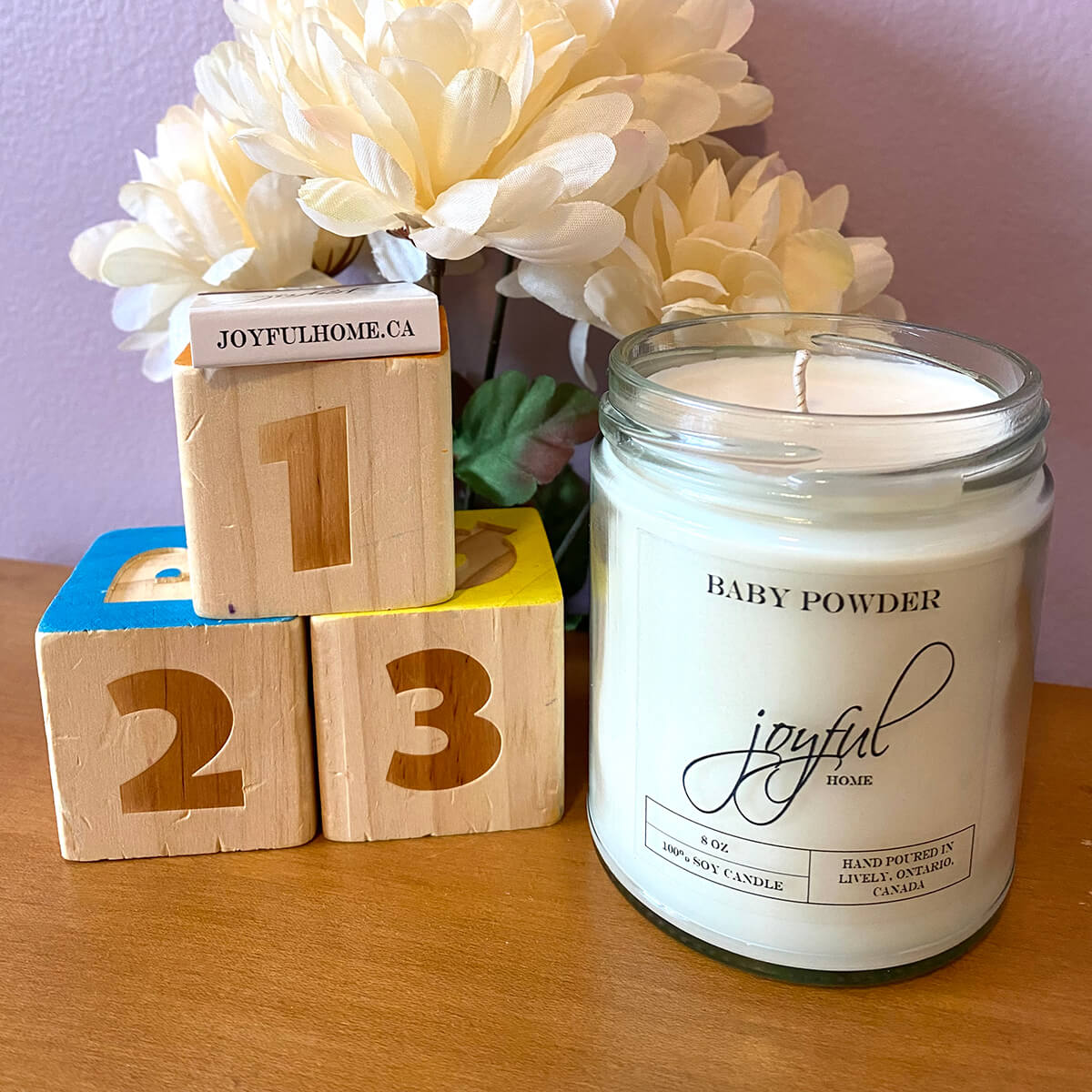 Baby Powder 8oz Soy Wax Candle