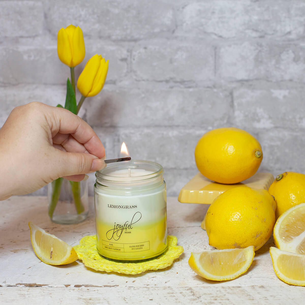 Lemongrass 8oz Soy Wax Candle