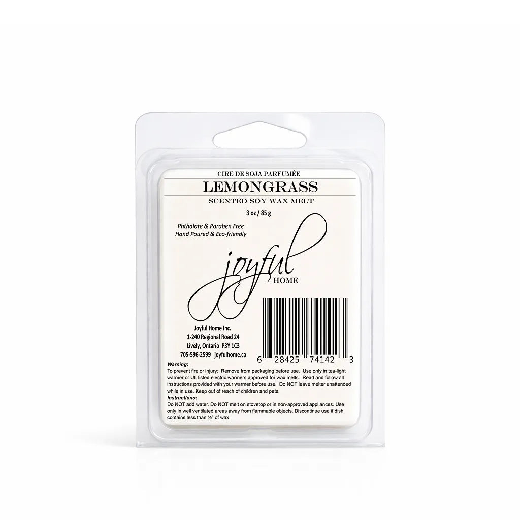 Joyful Home Lemongrass Soy Wax Melt Dye Free Joyful Home Lemongrass Soy Wax Melt Dye Free