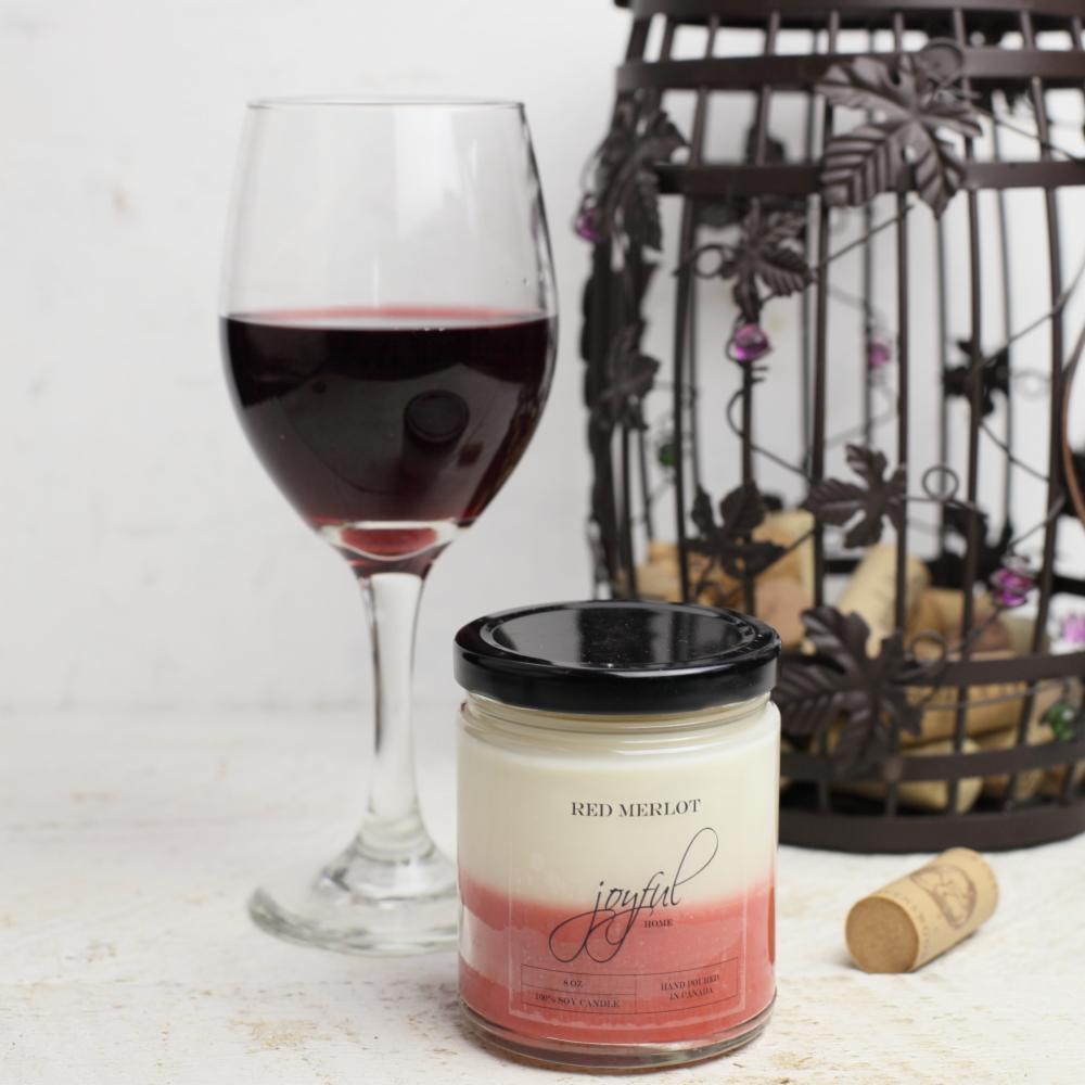 Red Merlot Soy Candles - Joyful Home Inc.