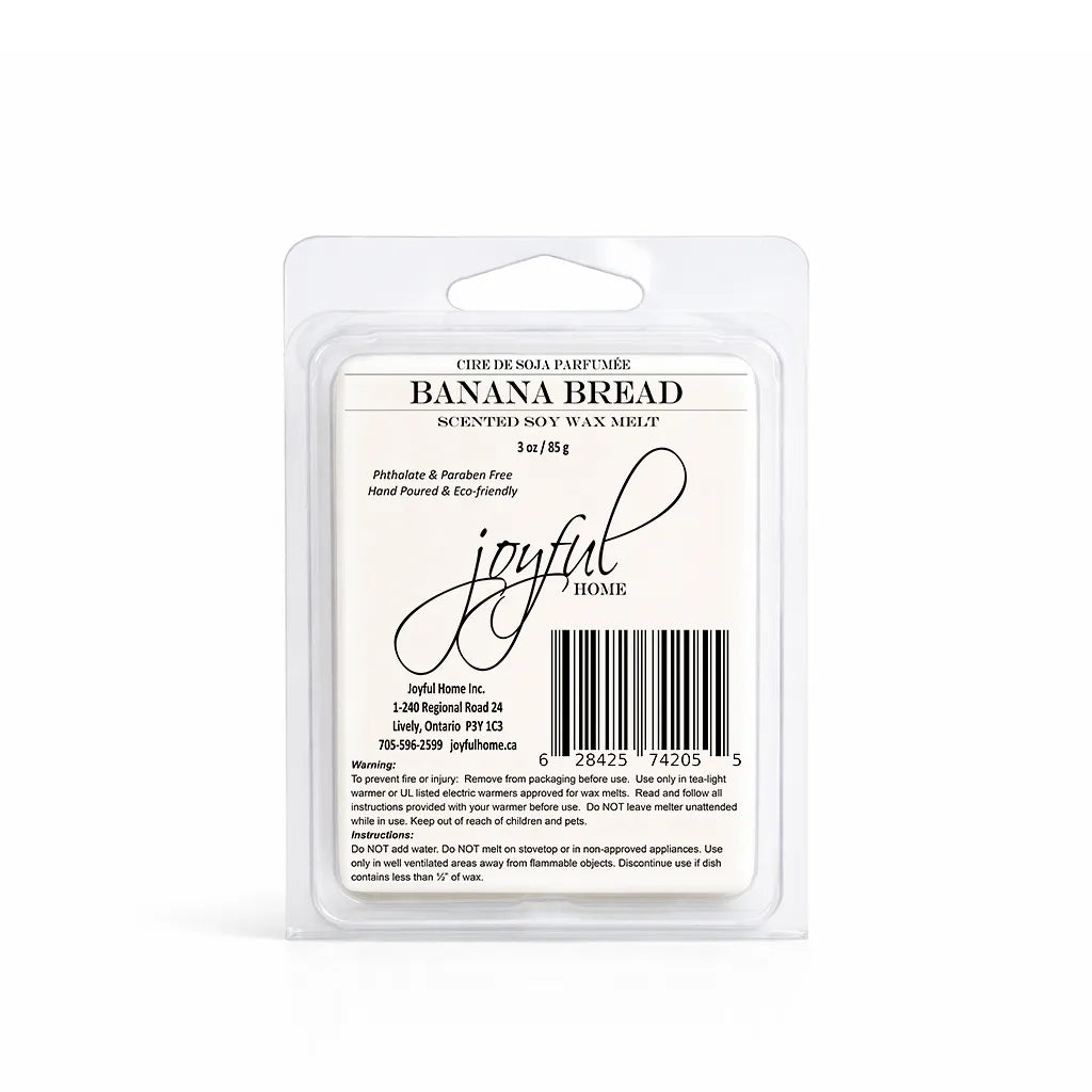 Joyful Home Banana Bread Soy Wax Melt Dye Free