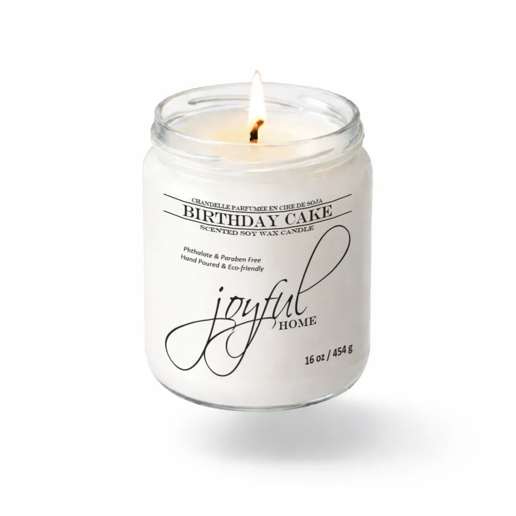 Joyful Home Birthday Cake Soy Wax Candle 16oz Dye Free