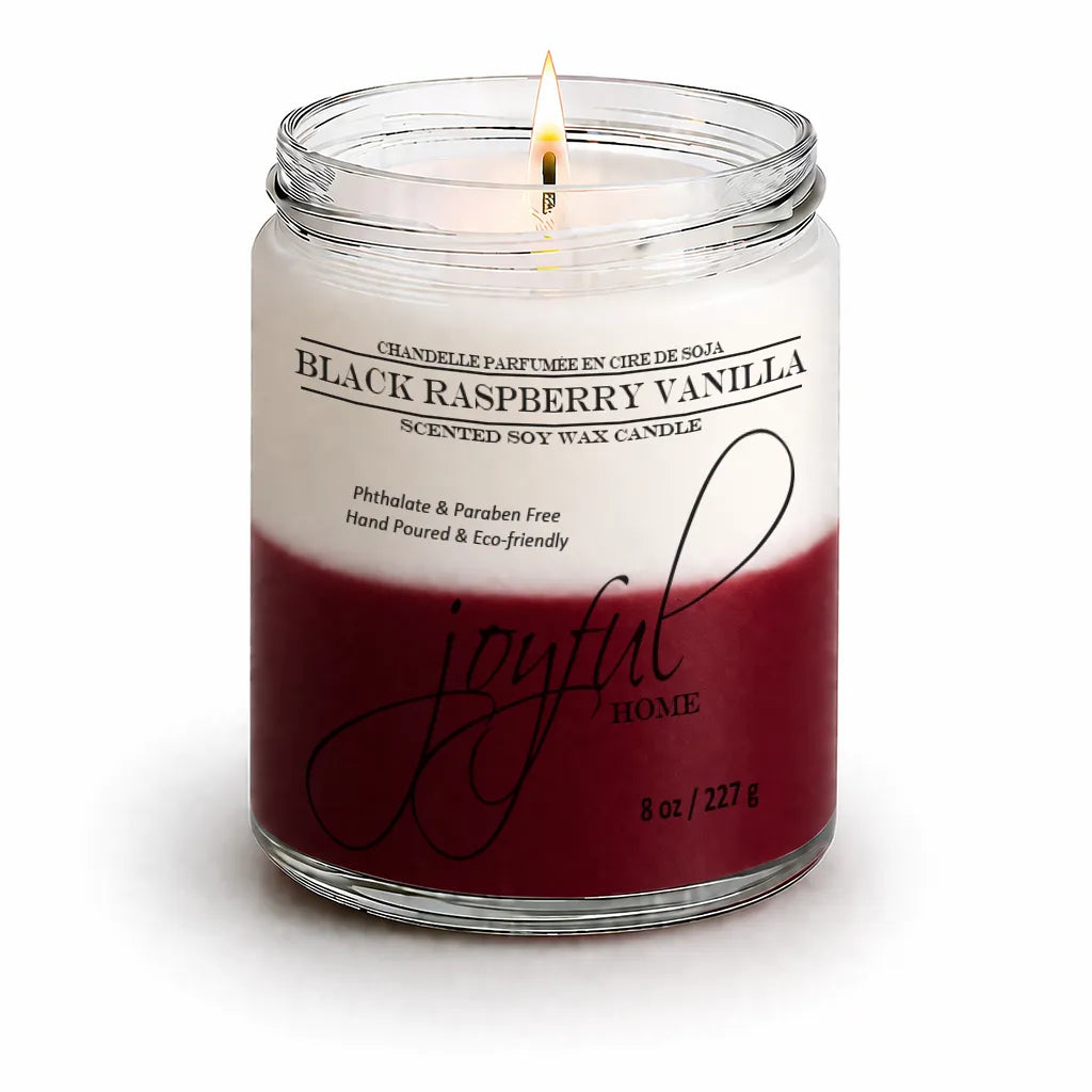 Joyful Home Black Raspberry Vanilla Soy Wax Candle 8oz