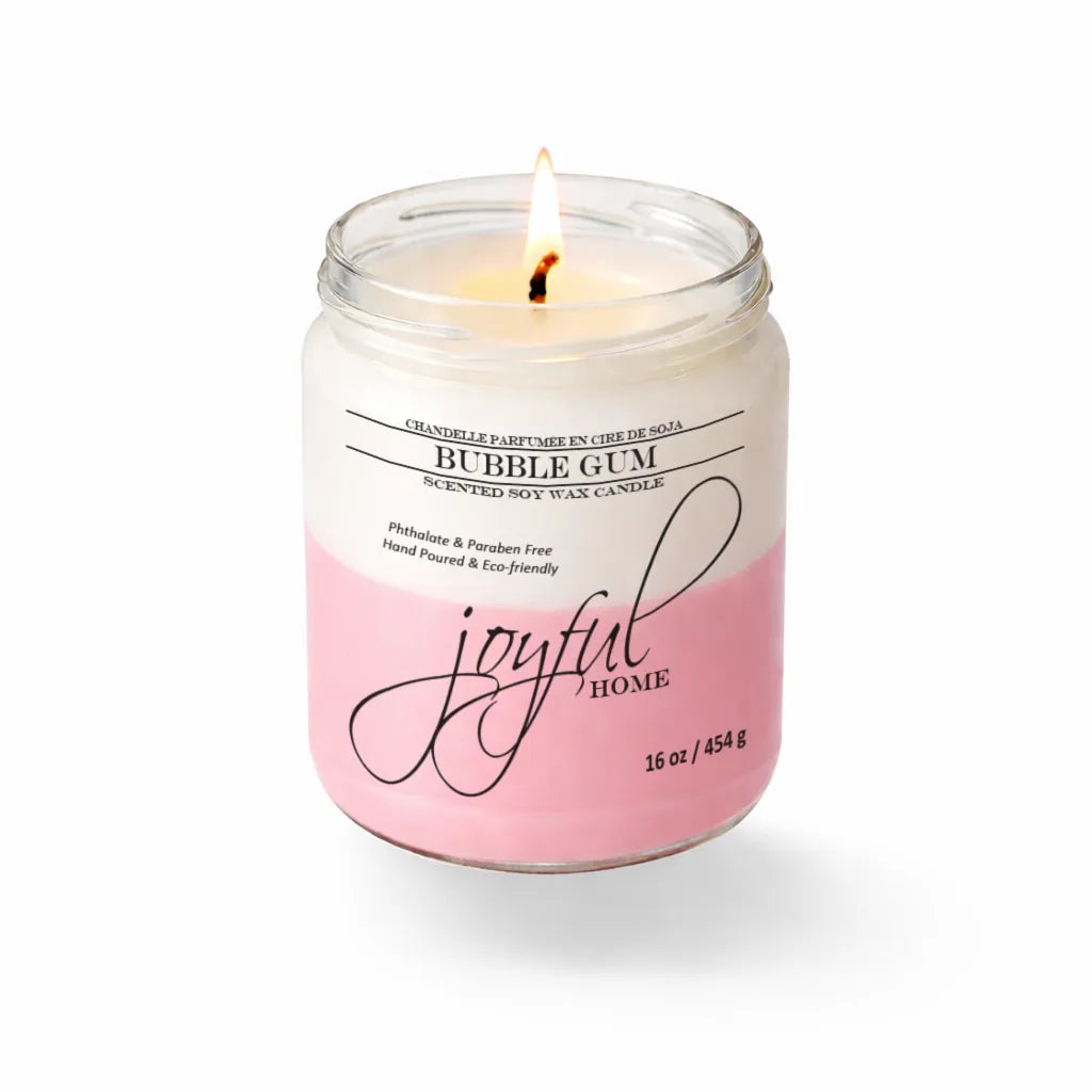 Joyful Home Bubble Gum Soy Wax Candle 16oz