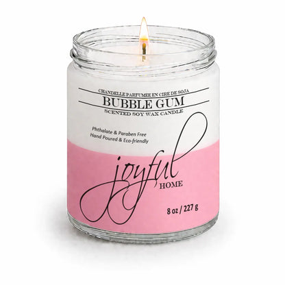 Joyful Home Bubble Gum Soy Wax Candle 8oz