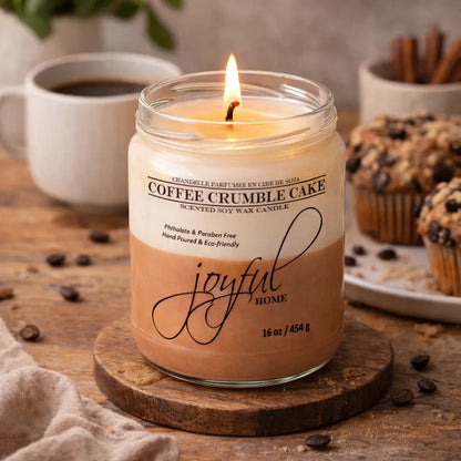 Joyful Home Coffee Crumble Cake Soy Wax Candle 16oz Scene