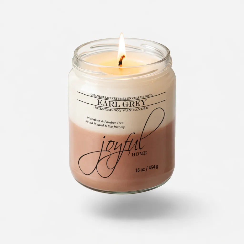 Joyful Home Earl Grey Soy Wax Candle 16oz