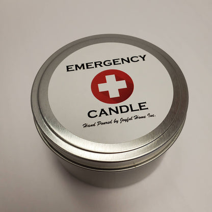 Joyful Home Emergency Unscented Soy Wax Candle 8oz Tin