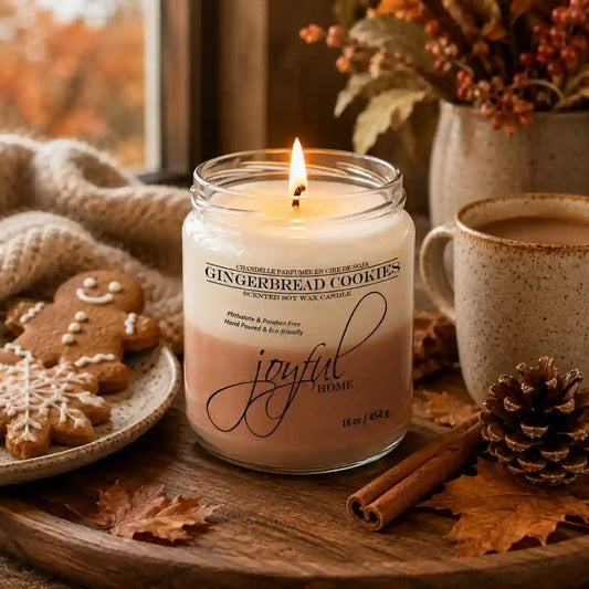 Joyful Home Gingerbread Cookies Soy Wax Candle 16oz Scene