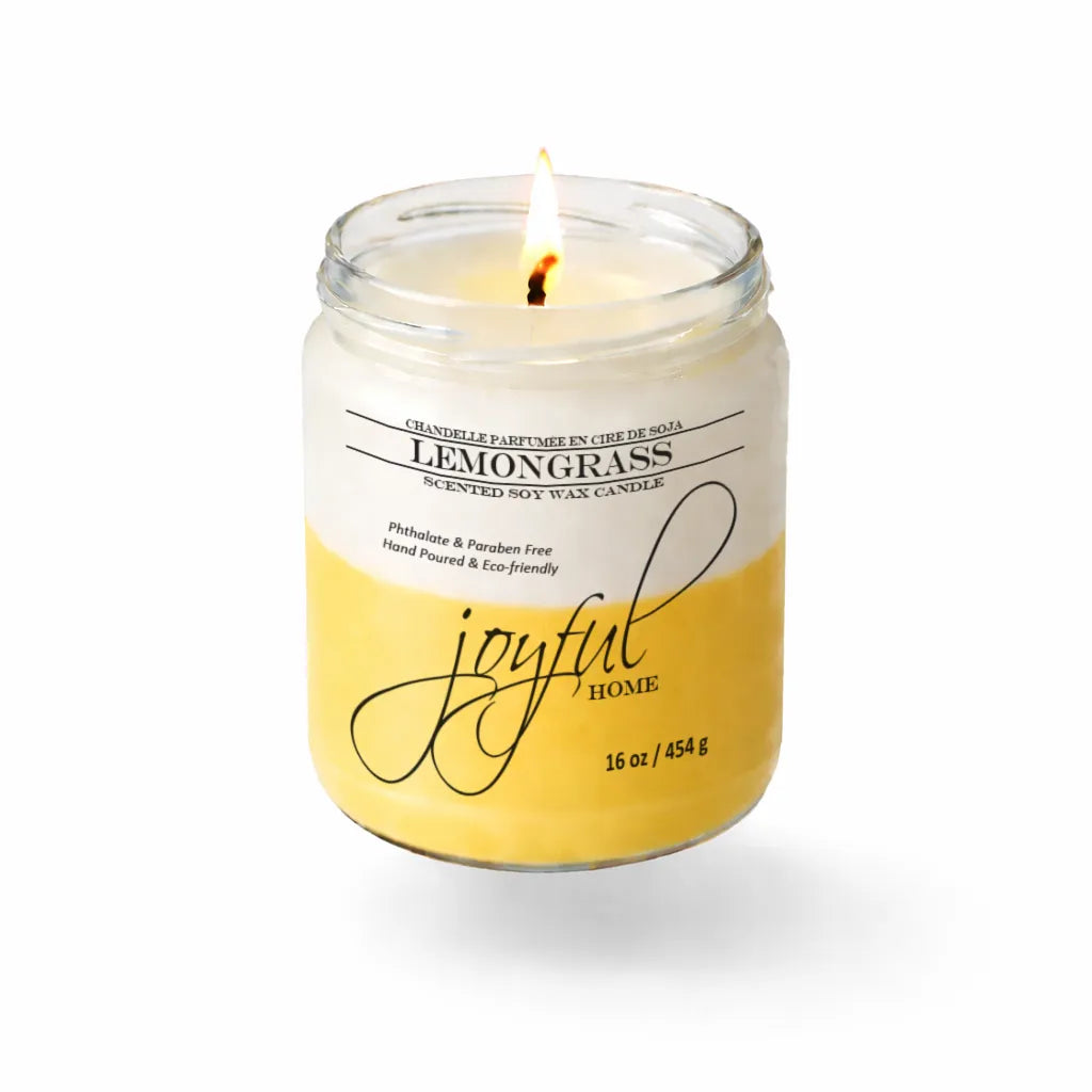 Joyful Home Lemongrass Soy Wax Candle 16oz