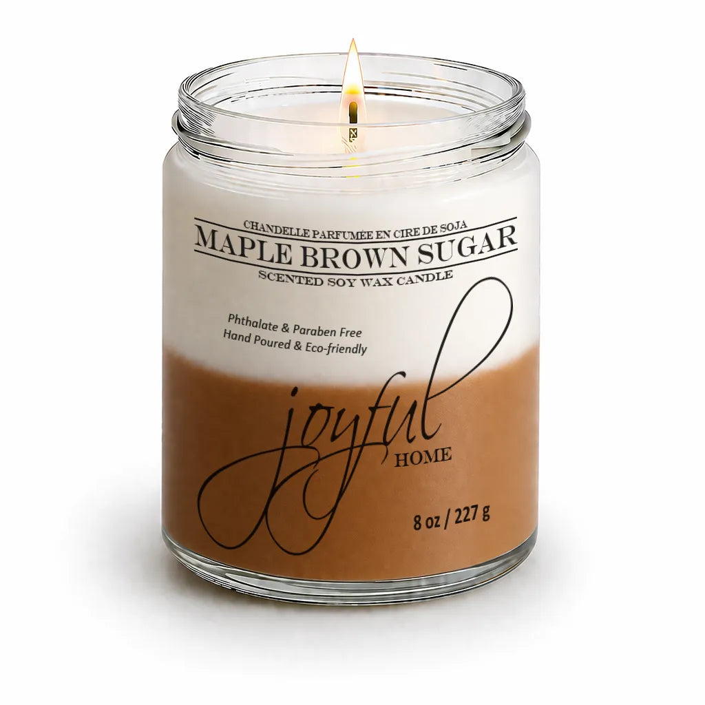 Joyful Home Maple Brown Sugar Soy Wax Candle 8oz