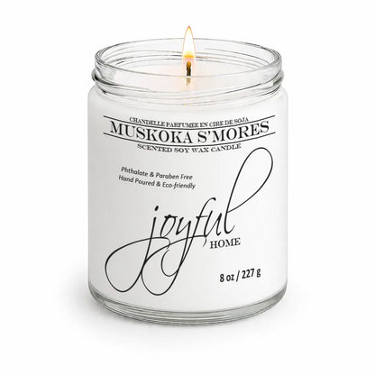 Joyful Home Muskoka Smores Soy Wax Candle 8oz Dye Free