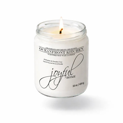Joyful Home Oceanfront Kitchen Soy Wax Candle 16oz Dye Free