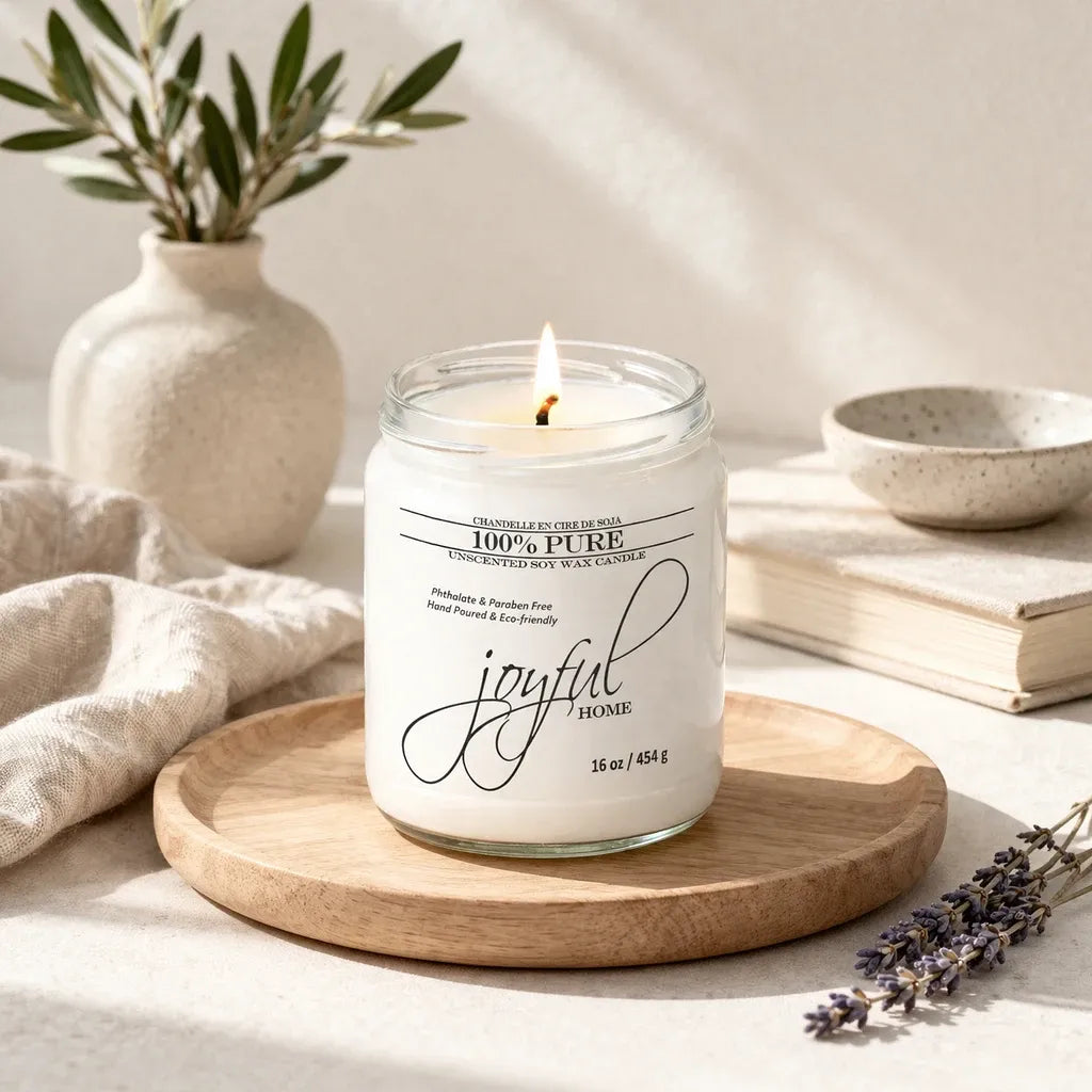 Joyful Home Pure Soy Wax Candle 16oz Scene