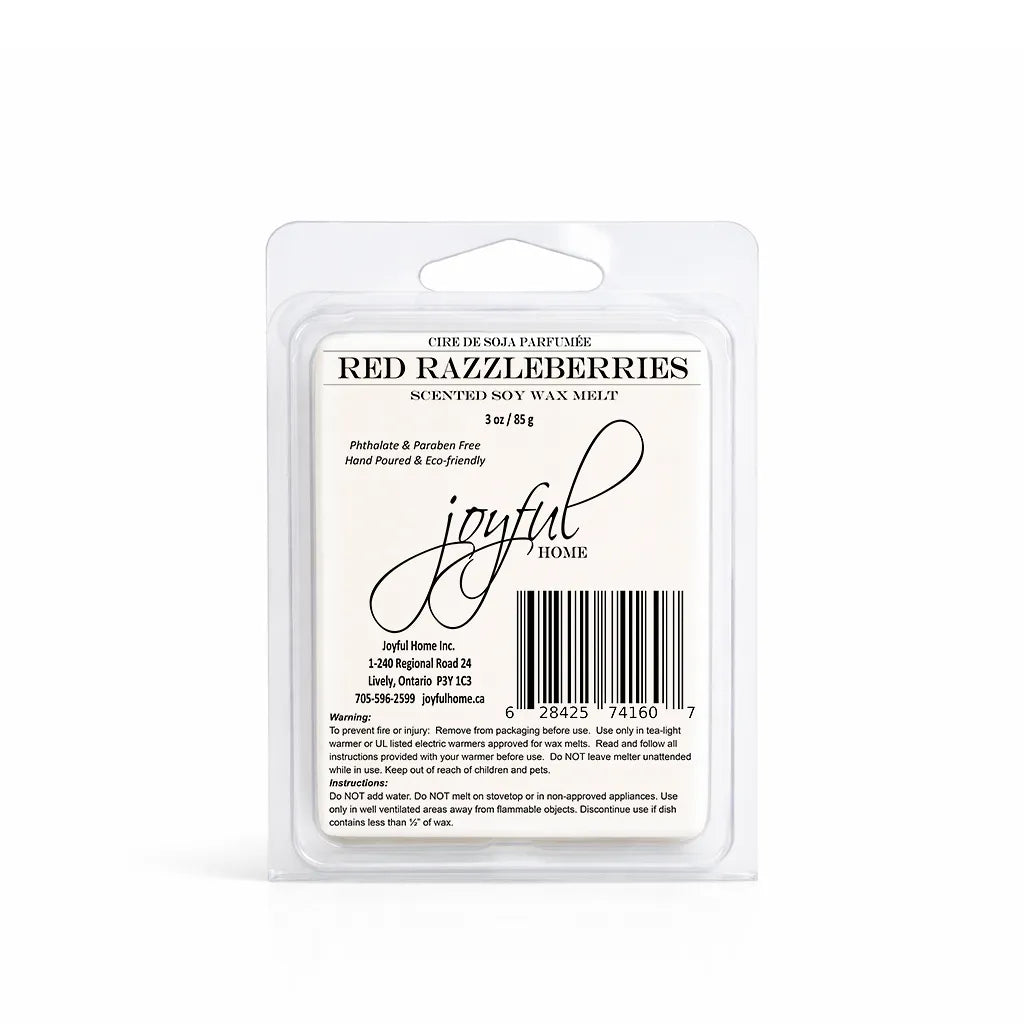 Joyful Home Red Razzleberries Soy Wax Melt Dye Free