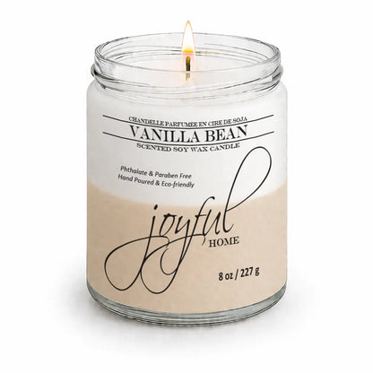 Joyful Home Vanilla Bean Soy Wax Candle 8oz