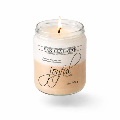Joyful Home Vanilla Latte Soy Wax Candle 16oz