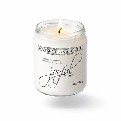 Joyful Home Watermelon Slushie Soy Wax Candle 16oz Dye Free