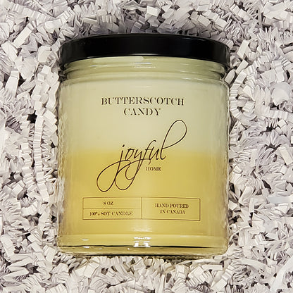 Butterscotch Candy Soy Wax 8 oz Candle