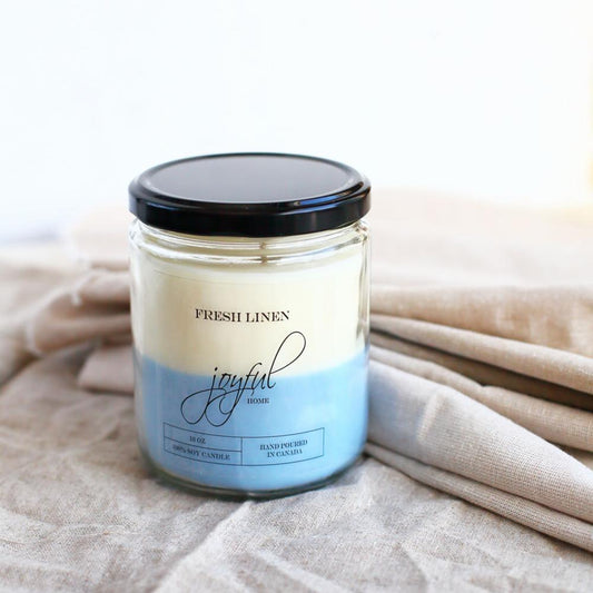 Fresh Linen Soy Candles - Joyful Home Inc.